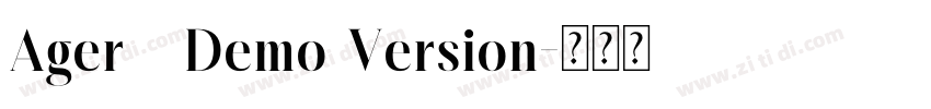 Ager   Demo Version字体转换